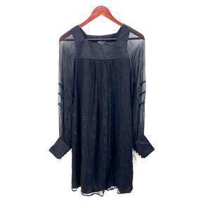 ABS by Allen Schwartz Black 100% Silk Formal Dress